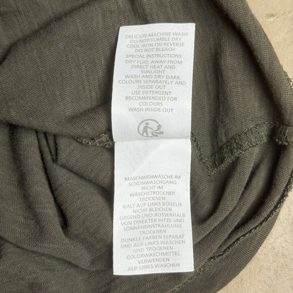 Boden Womens Top US 8 UK 12 Green Embroidered Boho Floral Yoke Short Sleeve - Picture 9 of 10